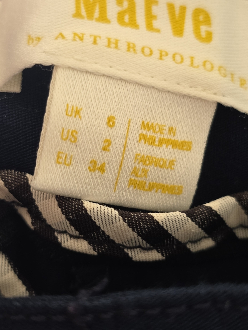 Maeve Anthropologie The Naomi Wide Leg High Waist Navy Pants Sz 6 - Picture 3 of 6